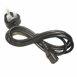 UK Mains to IEC C13 Kettle 1.8m Black OEM Power Cable
