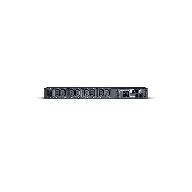 CyberPower PDU41005 Power Distribution Unit, 1U Vertical/Horizontal Rackmount, 1x IEC C20 Input, 8 Outlets, Real-Time Local/Remo