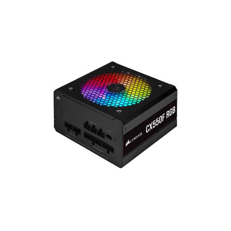 Corsair 550W CX-F RGB Series CX550F PSU, Fully Modular, Rifle Bearing Fan, 80+ Bronze, RGB Fan