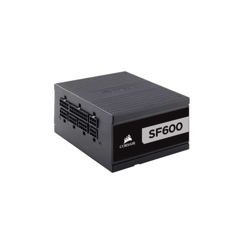 Corsair 600W High Performance SFX SF600 PSU, Rifle Bearing Fan, Fully Modular, 80+ Platinum