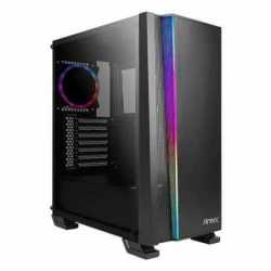 Antec NX500 E-ATX Gaming Case with Window, No PSU, Tempered Glass, ARGB Rear Fan & Front ARGB LED Strip, LED Control Button
