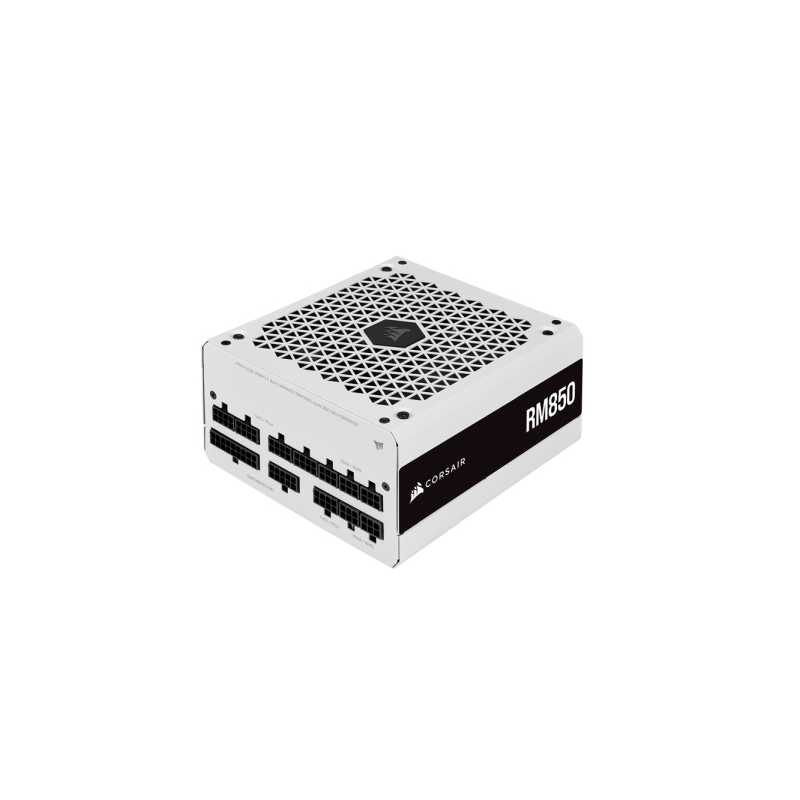 Corsair 850W RM Series RM850 V2 PSU, Rifle Bearing Fan, Fully Modular, 80+ Gold, White