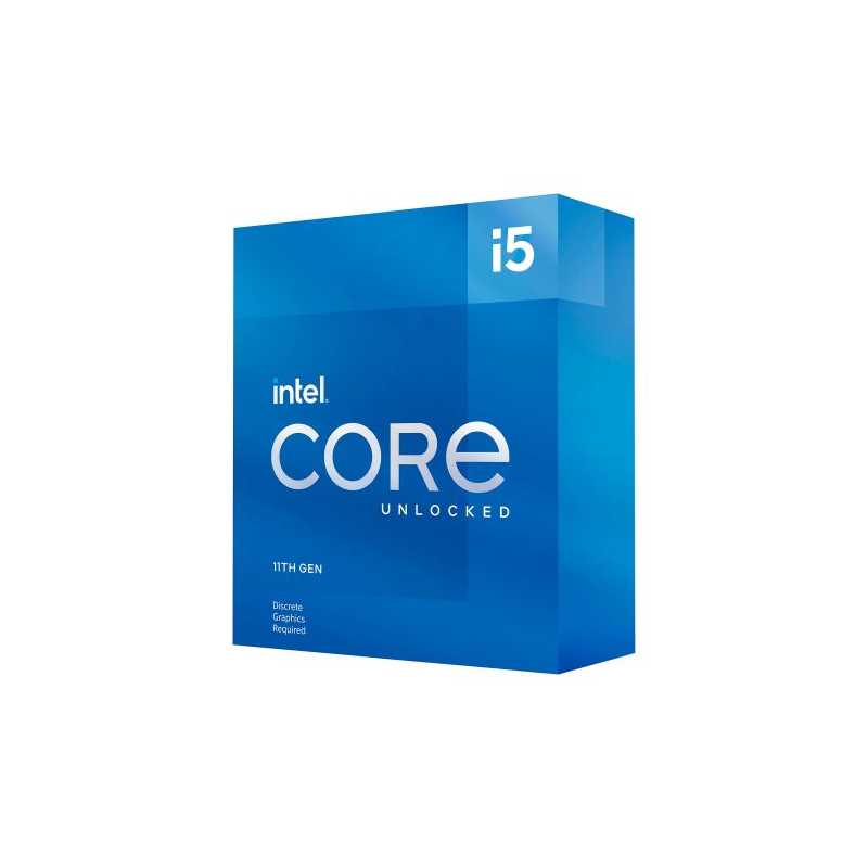Intel Core i5-11600KF CPU, 1200, 3.9 GHz (4.9 Turbo), 6-Core, 125W, 14nm, 12MB Cache, Overclockable, Rocket Lake, No Graphics, N