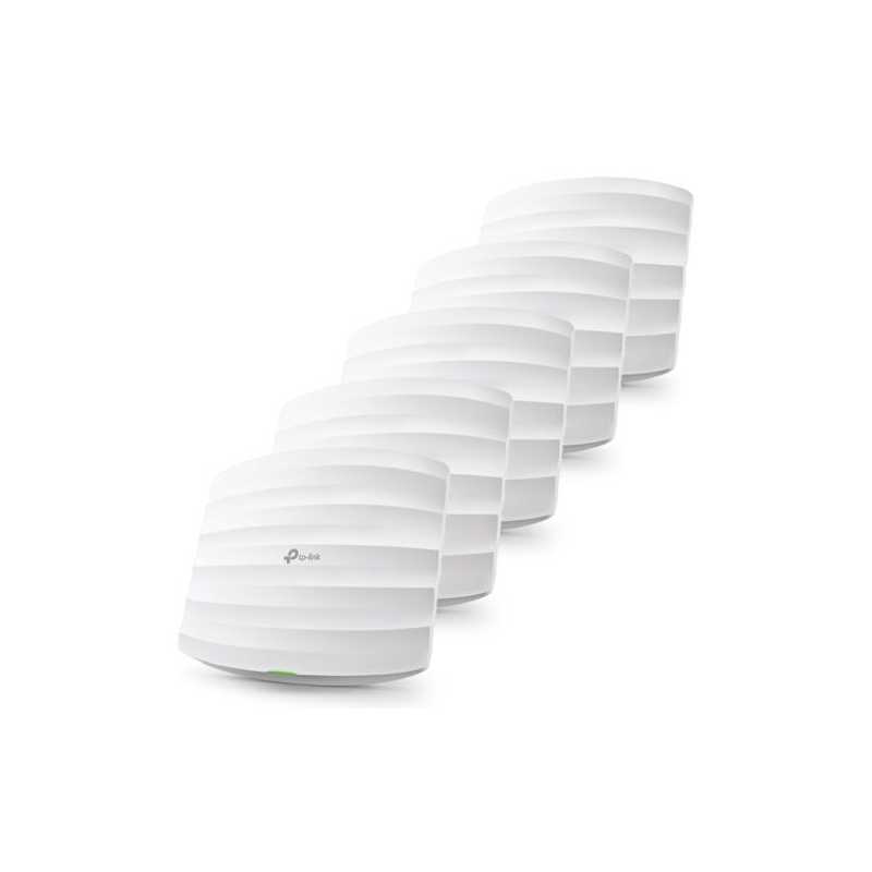 TP-LINK (EAP245 V3) Omada AC1750 (1300+450) Dual Band Wireless Ceiling Mount Access Point, 5 Pack, PoE, GB LAN, MU-MIMO, Free So