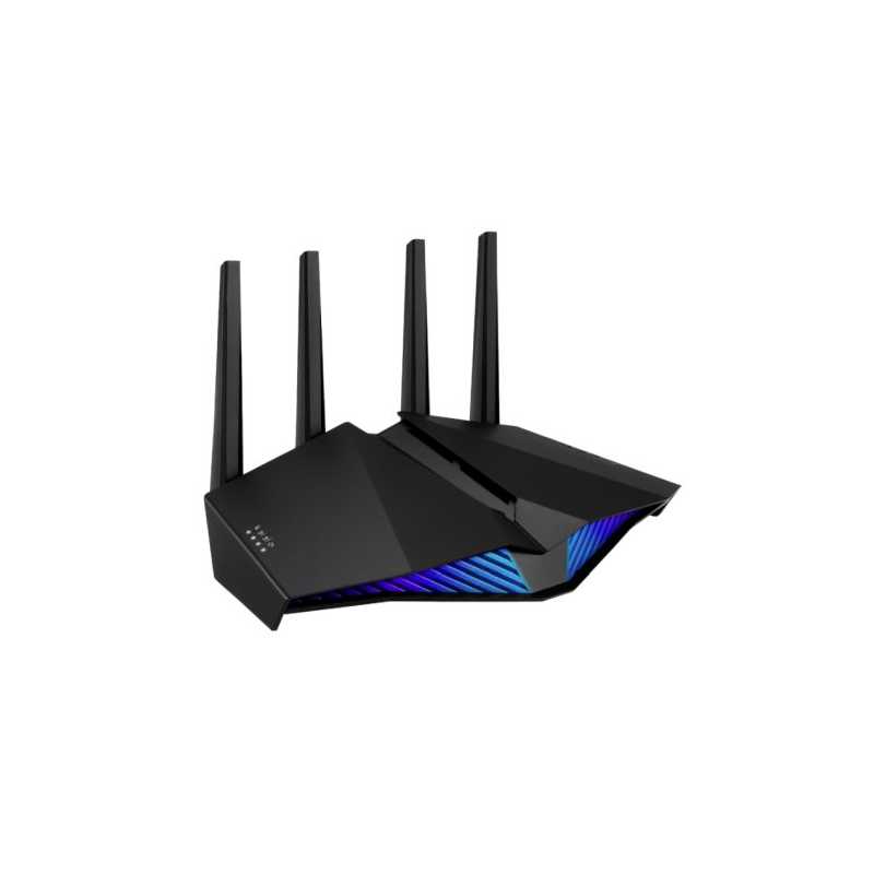 Asus (RT-AX82U) AX5400 (574+4804Mbps) Wireless Dual Band RGB Router, Mobile Game Mode, 802.11ax, AiMesh, Lifetime Free Internet 