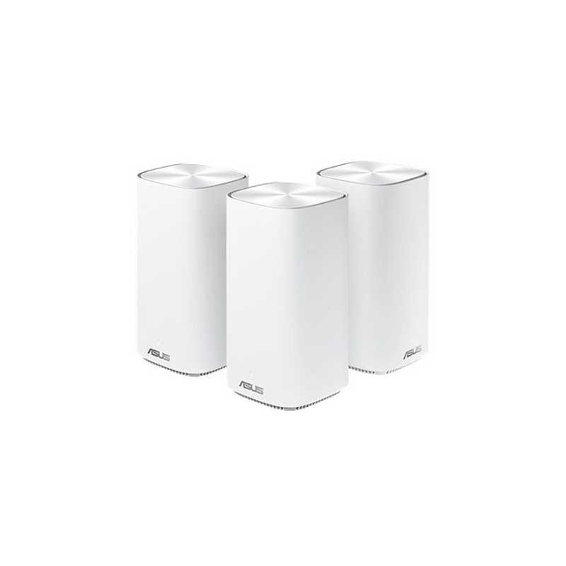 Asus (ZenWiFi AC Mini (CD6)) AC1500 Wireless Dual Band Mesh Mini System, 3 Pack (Router & 2 Nodes), AiMesh, AiProtection