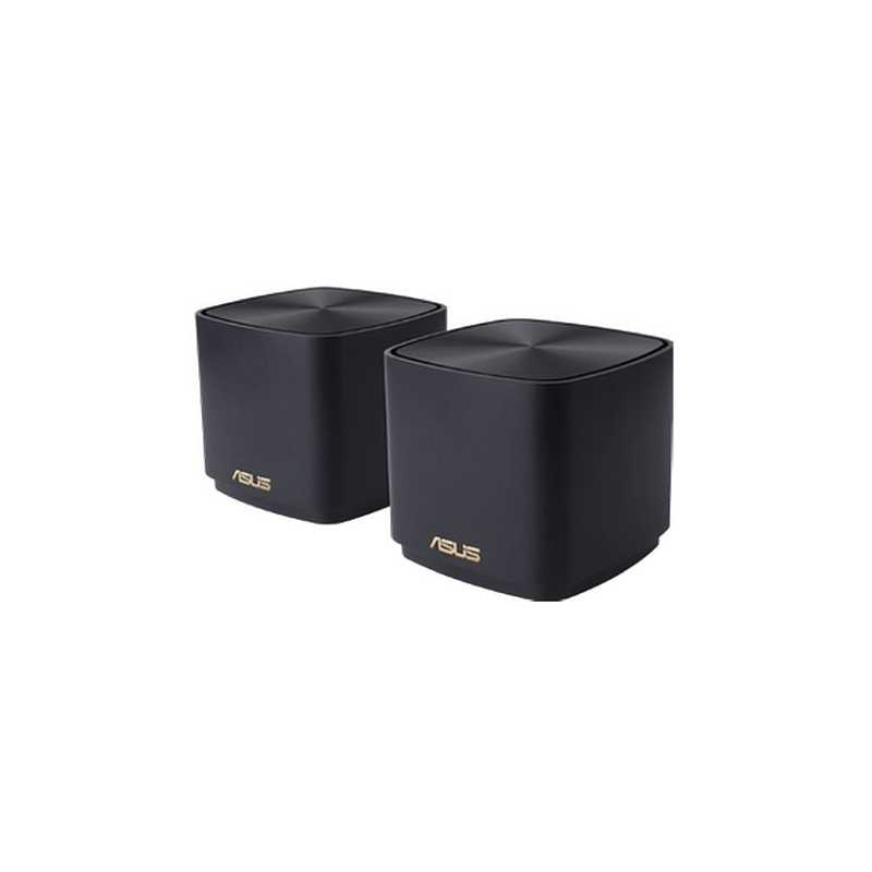 Asus (ZenWiFi AX Mini (XD4)) AX1800 Wireless Dual Band Mesh Wi-Fi 6 Mini System, 2 Pack, AiMesh, AiProtection, Black