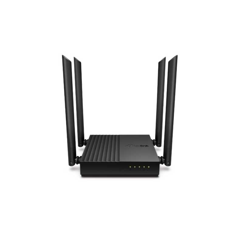 TP-LINK (Archer C64), AC1200 (867+400) Wireless Dual Band GB Cable Router, 4-Port, MU-MIMO, Access Point Mode