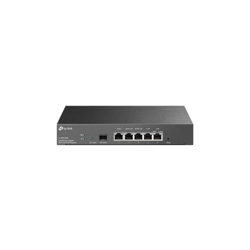 TP-LINK (TL-ER7206) SafeStream Gigabit Multi-WAN VPN Router, Omada SDN, 5x GB LAN, Up to 4x WAN, SFP Port, Abundant Security Fea