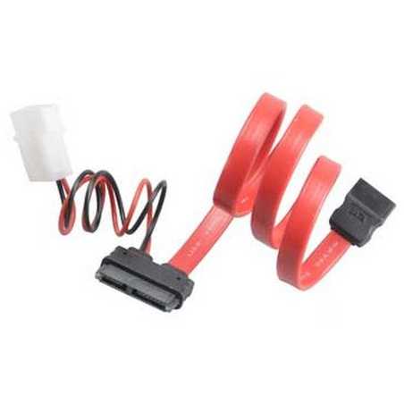 Akasa SATA Cable For Slimline Opticals, SATA+Molex to Mini SATA Power & Data, 40cm