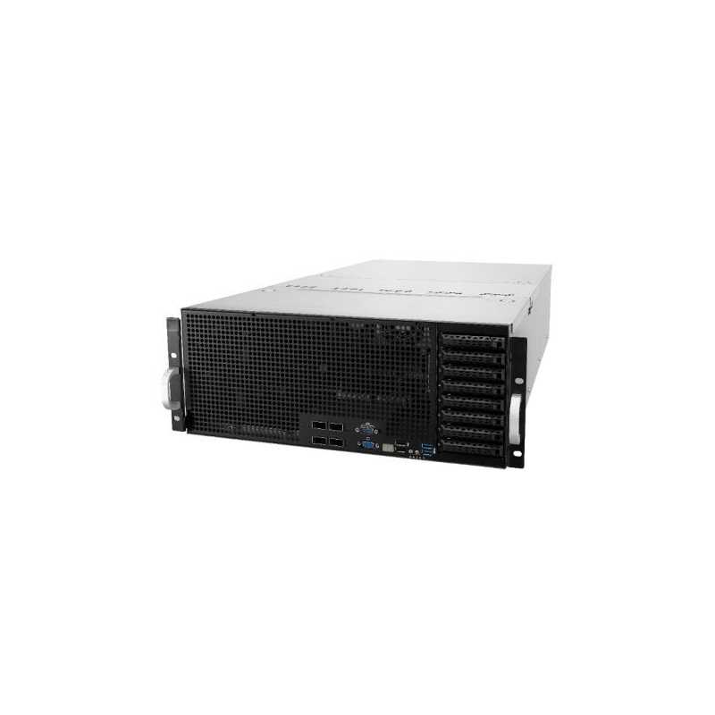 Asus (ESC8000 G4) 4U High-Density GPU Barebone Server, Intel C621, Dual Socket 3647, Supports 8 GPUs, Dual GB LAN, 8 Bay Hot-Swa