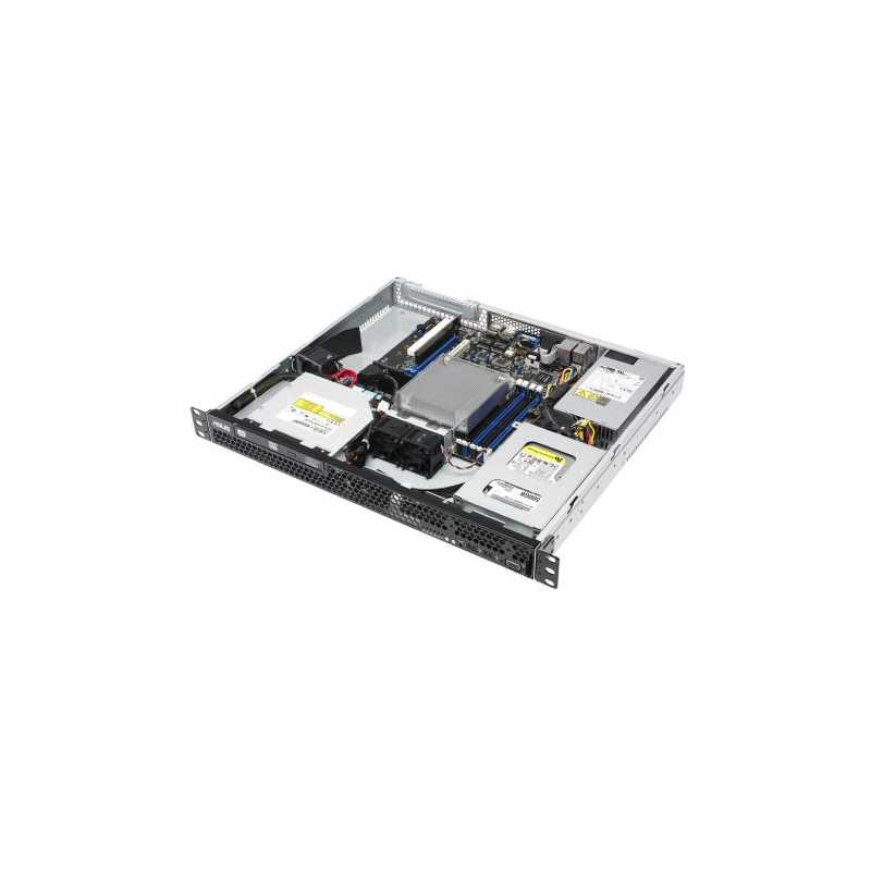 Asus (RS100-E9-PI2) 1U Quiet Barebone Server for Xeon E3-1200, Intel C232, S 1151, 4x DDR4, 2 Bay, 2x M.2, Dual GB LAN, 250W PSU
