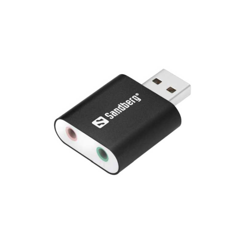 Sandberg External Soundcard, USB, 5 Year Warranty Sandberg External Soundcard, USB, 5 Year Warranty