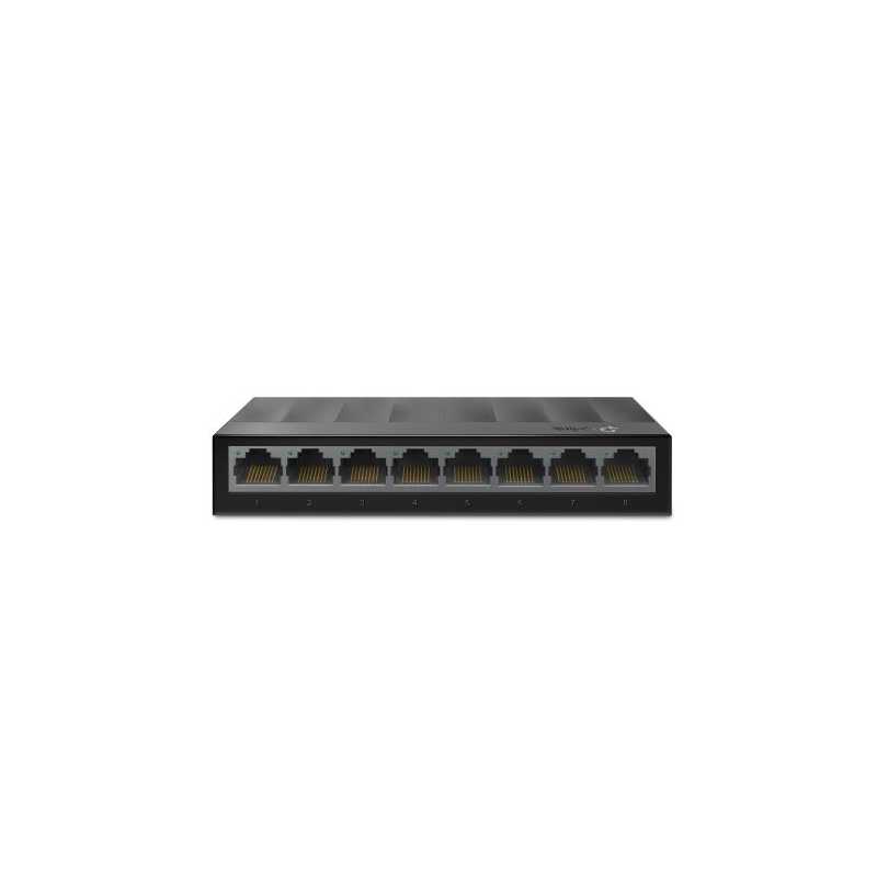 TP-LINK (LS1008G) 8-Port Gigabit Unmanaged Desktop LiteWave Switch, Plastic Case