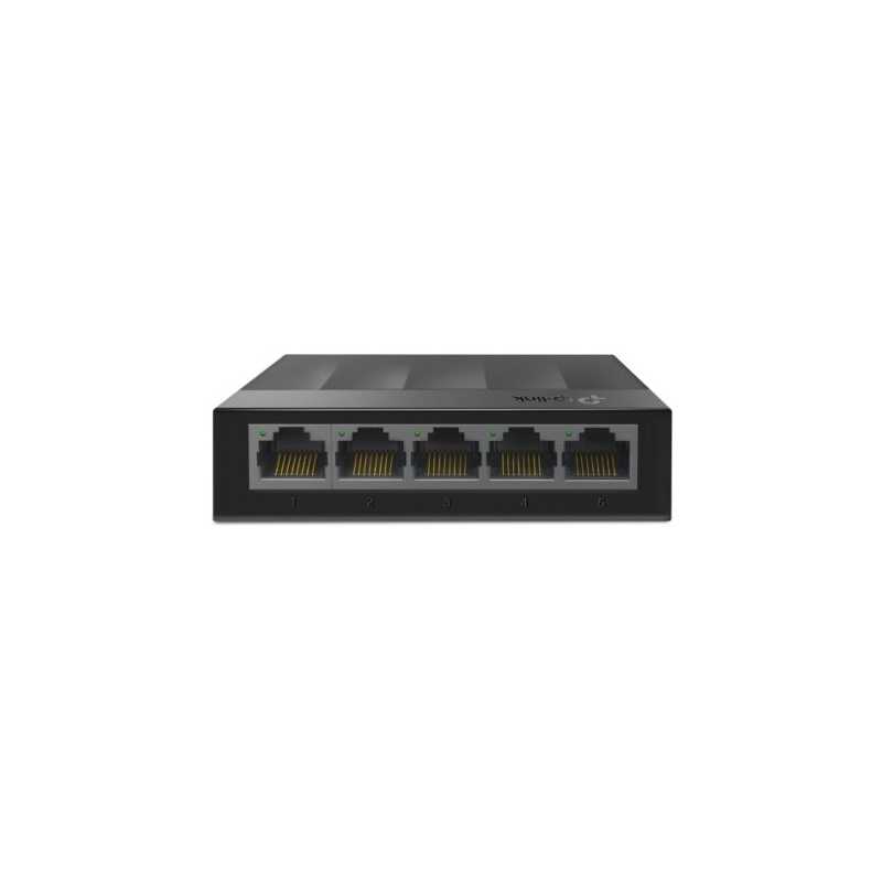 TP-LINK (LS105G) 5-Port Gigabit Unmanaged Desktop LiteWave Switch, Steel Case