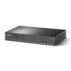 TP-LINK (TL-SF1008LP) 8-Port 10/100Mbps Unmanaged Desktop Switch, 4-Port PoE, Intelligent Power, Steel Case