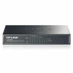 TP-LINK (TL-SG1008P) 8-Port Gigabit Unmanaged Desktop Switch, 4-Port PoE, Steel Case