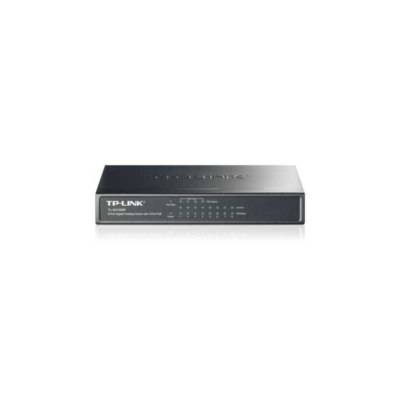 TP-LINK (TL-SG1008P) 8-Port Gigabit Unmanaged Desktop Switch, 4-Port PoE, Steel Case