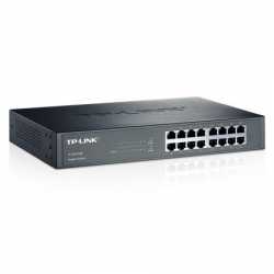 TP-LINK (TL-SG1016D) 16-Port Gigabit Unmanaged  Desktop/Rackmount Switch, Steel Case