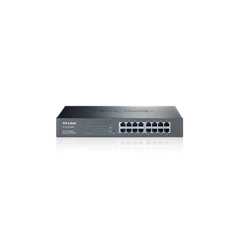 TP-LINK (TL-SG1016DE) 16-Port Gigabit Easy Smart Switch, Unmanaged, Rackmountable