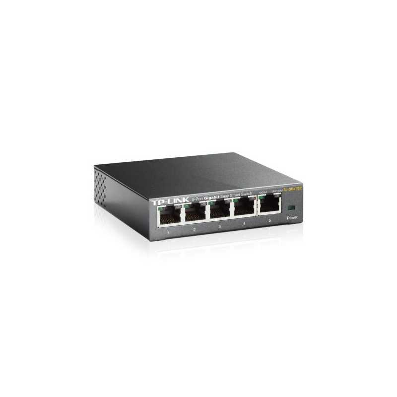 TP-LINK (TL-SG105E) 5-Port Gigabit Easy Smart Switch, Steel Case