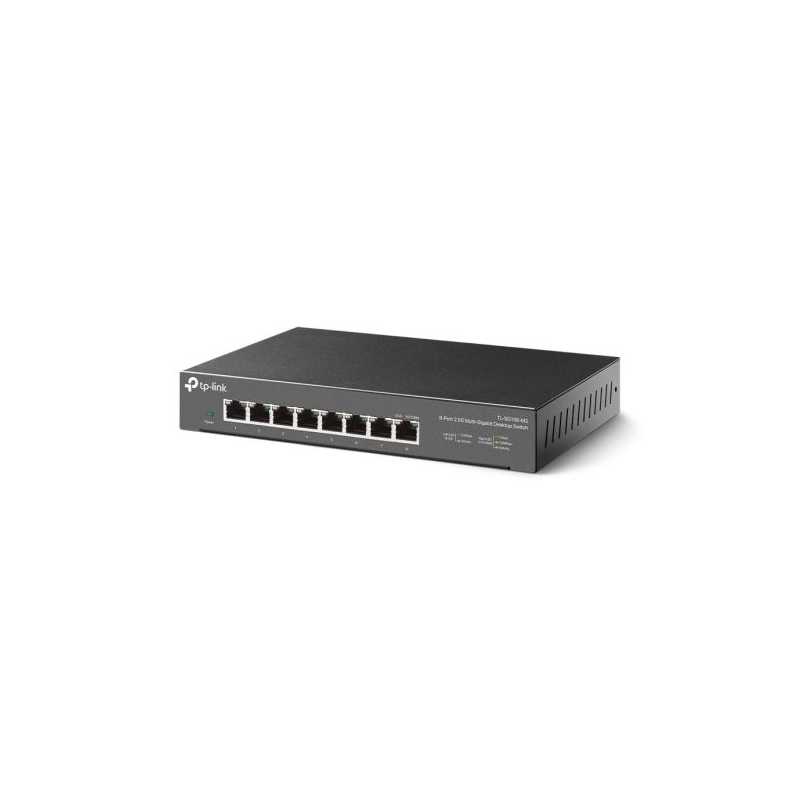 TP-LINK (TL-SG108-M2) 8-Port Unmanaged 2.5G Multi-Gigabit Desktop Switch, 8x 100/1G/2.5G, Fanless, Steel Case