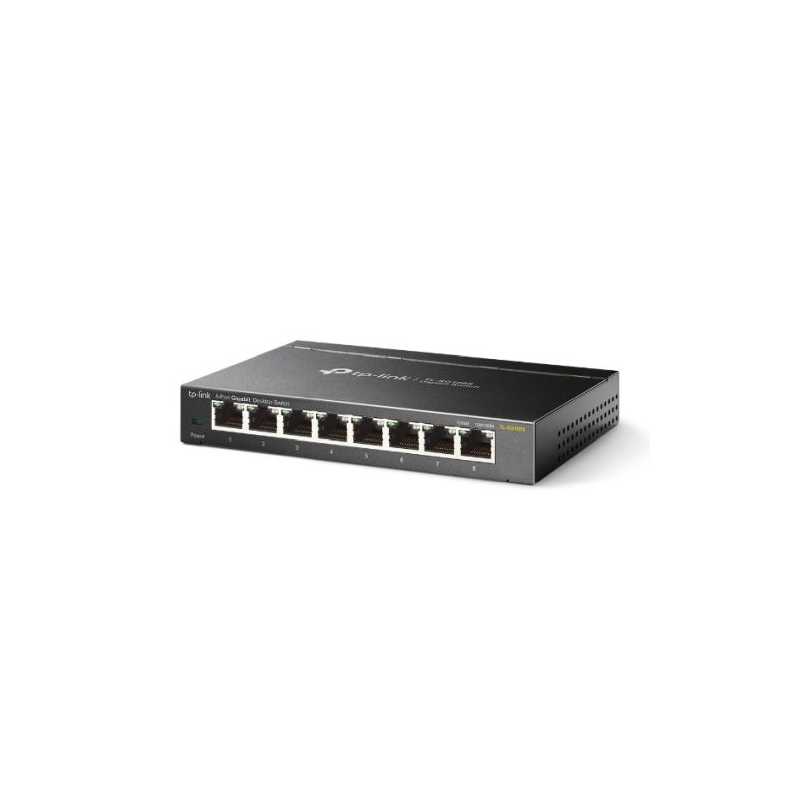 TP-LINK (TL-SG108S) 8-Port Gigabit Unmanaged Desktop Switch, Steel Case