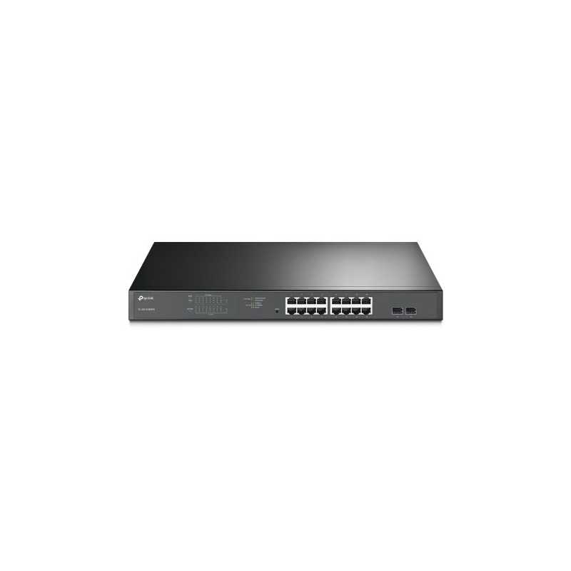 TP-LINK (TL-SG1218MPE) 16-Port Gigabit PoE+ Easy Smart Switch, 2 SFP Ports, Rackmountable