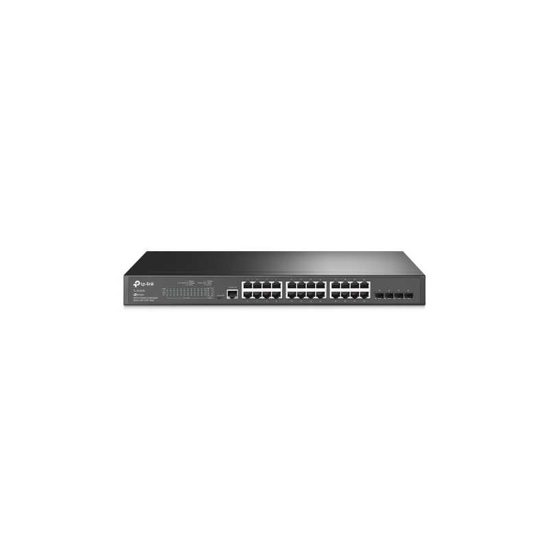 TP-LINK (TL-SG3428) JetStream 24-Port Gigabit L2 Managed Switch with 4 SFP Slots, Console Port, Fanless, Rackmountable