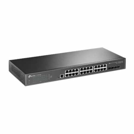 TP-LINK (TL-SG3428X) JetStream 24-Port Gigabit L2+ Managed Switch with 4 10GE SFP+ Slots, L2+/L3, Fanless, Rackmountable