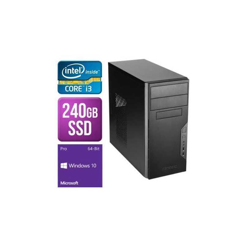 Spire Tower PC, Antec VSK3000B, i3-10100, 8GB, 240GB SSD, Corsair 450W, DVDRW, KB & Mouse, Windows 10 Pro