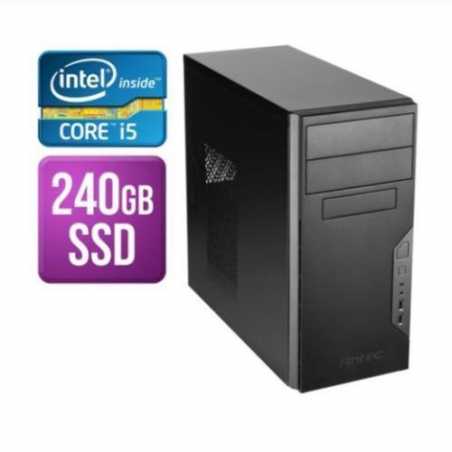 Spire MATX Tower PC, Antec VSK3000B,  I5-10400F, 8GB, 240GB SSD, Asus GT710, Corsair 450W, DVDRW, KB & Mouse, No Operating Syste