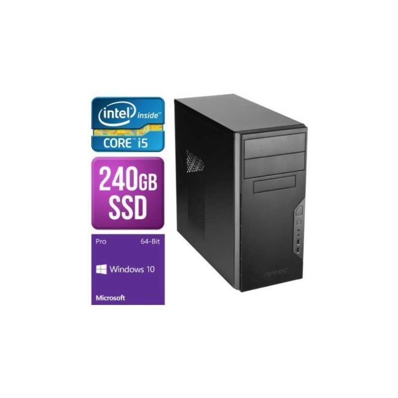 Spire MATX Tower PC, Antec VSK3000B, I5-10400F, 8GB, 240GB SSD, Asus GT710, Corsair 450W, DVDRW, KB & Mouse, Windows 10 Pro