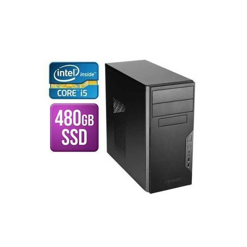 Spire MATX Tower PC, Antec VSK3000B, I5-10400F, 8GB, 480GB SSD, Asus GT710, Corsair 450W, DVDRW, KB & Mouse, No Operating System