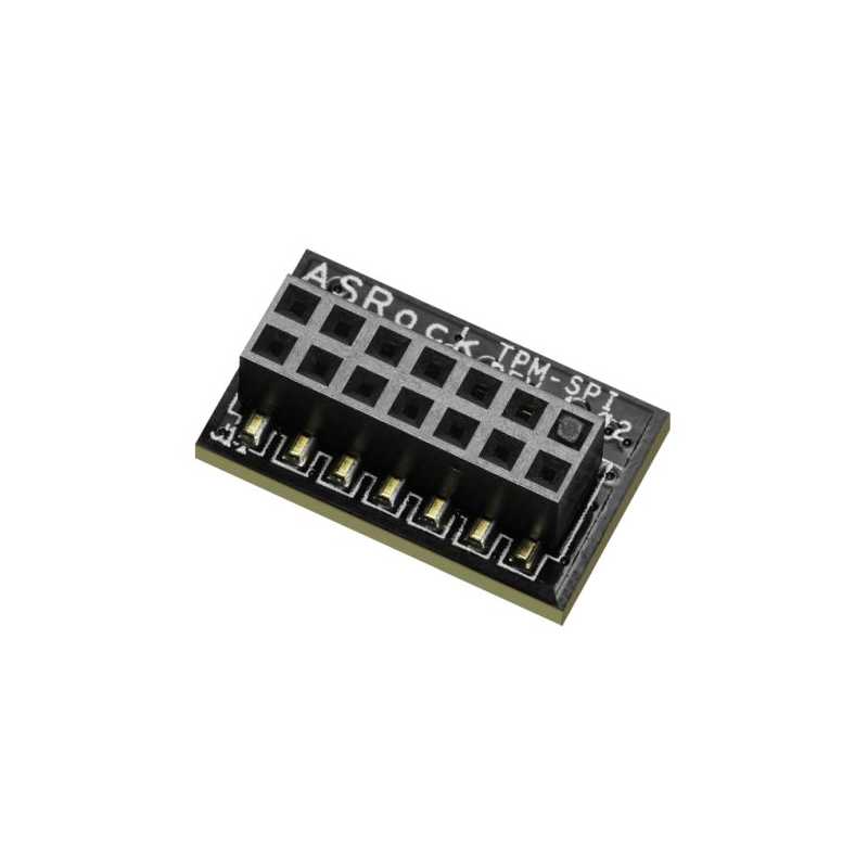 Asrock (TPM-SPI) TPM Module, 14-1 TPM Header, SPI Interface, Family 2.0, Level 00, Revision 01.16