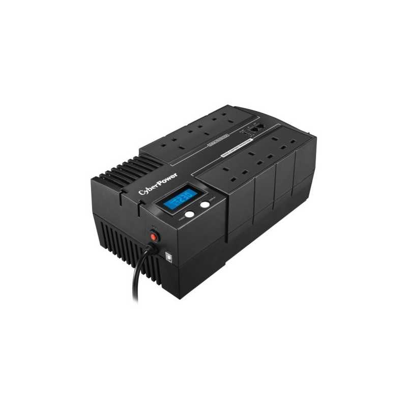 CyberPower BRICs 1000VA Line Interactive UPS, 600W, LCD Display, 6x UK Plug, AVR Energy Saving, Wall Mountable