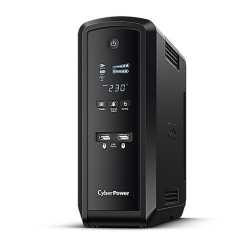 CyberPower PFC Sinewave 1500VA Line Interactive Tower UPS, 900W, LCD Display, 2x UK Plug, 4x IEC, AVR Energy Saving
