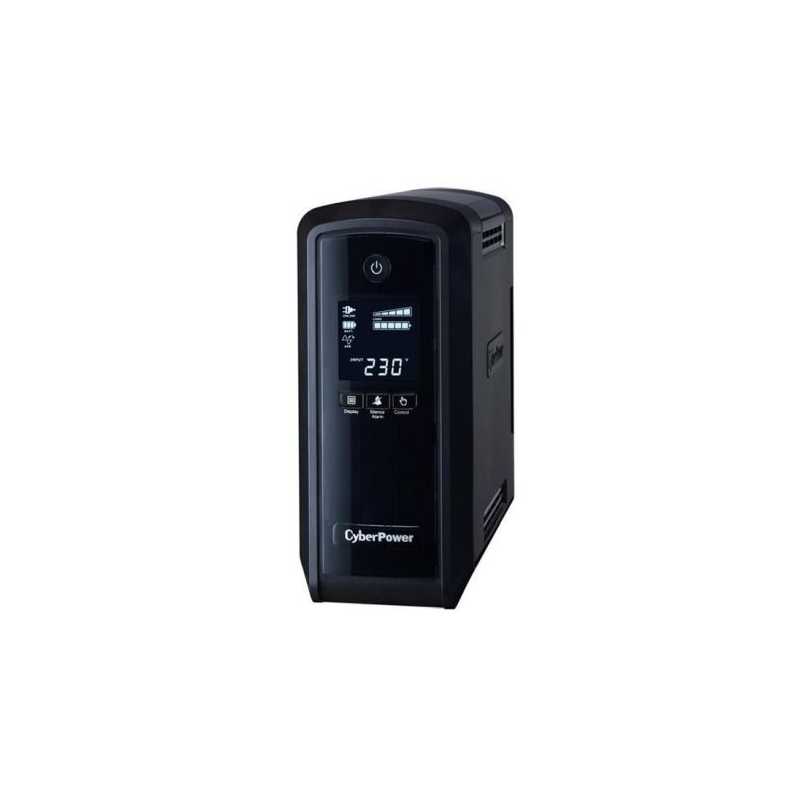 CyberPower PFC Sinewave 900VA Line Interactive Tower UPS, 540W, LCD Display, 2x UK Plug, 4x IEC, AVR Energy Saving