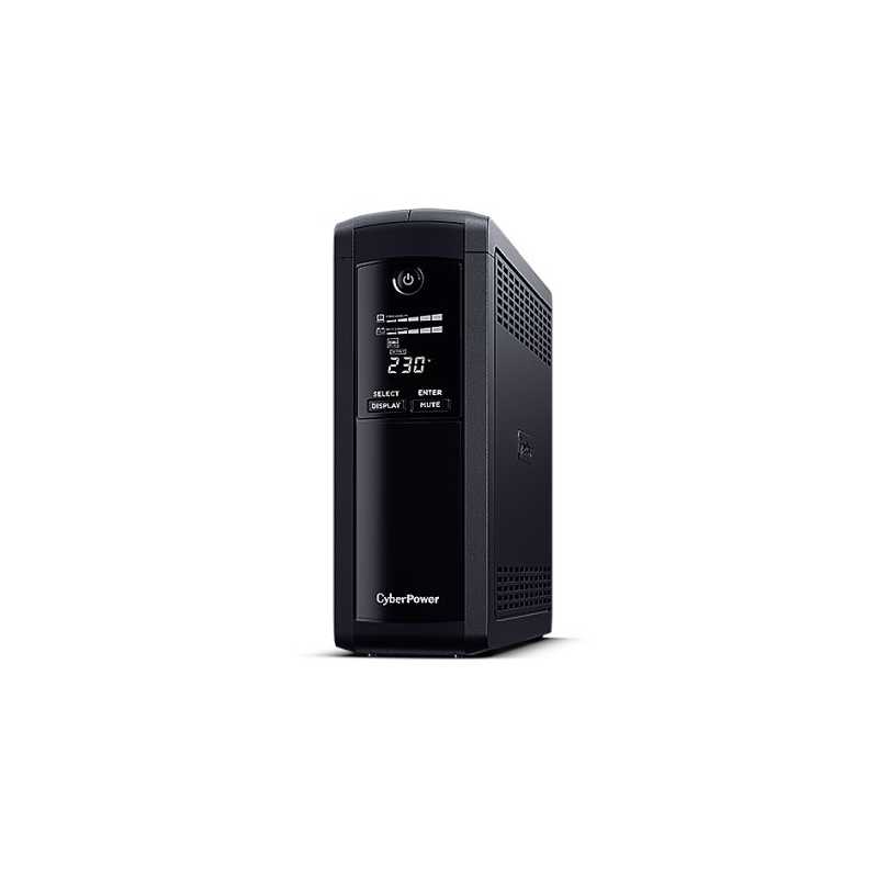 CyberPower Value Pro 1200VA Line Interactive Tower UPS, 720W, LCD Display, 8x IEC, AVR Energy Saving, 1Gbps Ethernet