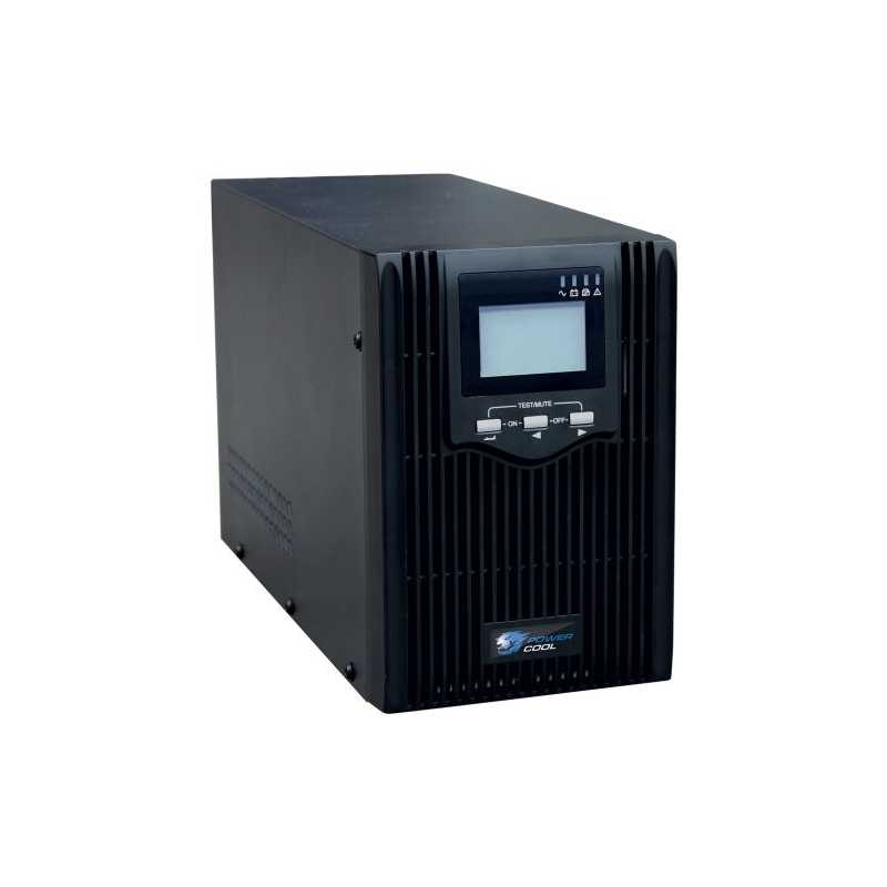 Powercool 2000VA Smart UPS, 1600W, LCD Display, 2 x UK Plug, 2 x RJ45, 3 x IEC, USB