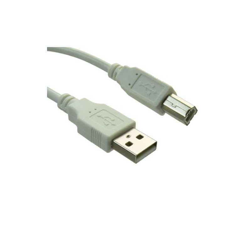 Sandberg USB 2.0 A to B Printer Cable, Male to Male, 2 Metres, Clear Bag Packaging, 5 Year Warranty