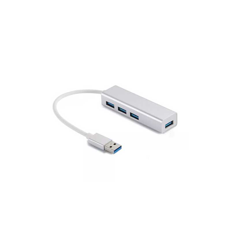 Sandberg External 4-Port USB 3.0 Pocket Hub, Aluminium, USB Powered, 5 Year Warranty