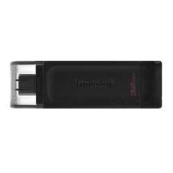 Kingston DT70/32GB DataTraveler 32GB USB Flash Drive, USB 3.2,  USB-C, Gen1, 80MB/s, Cap Design, Black, Retail.