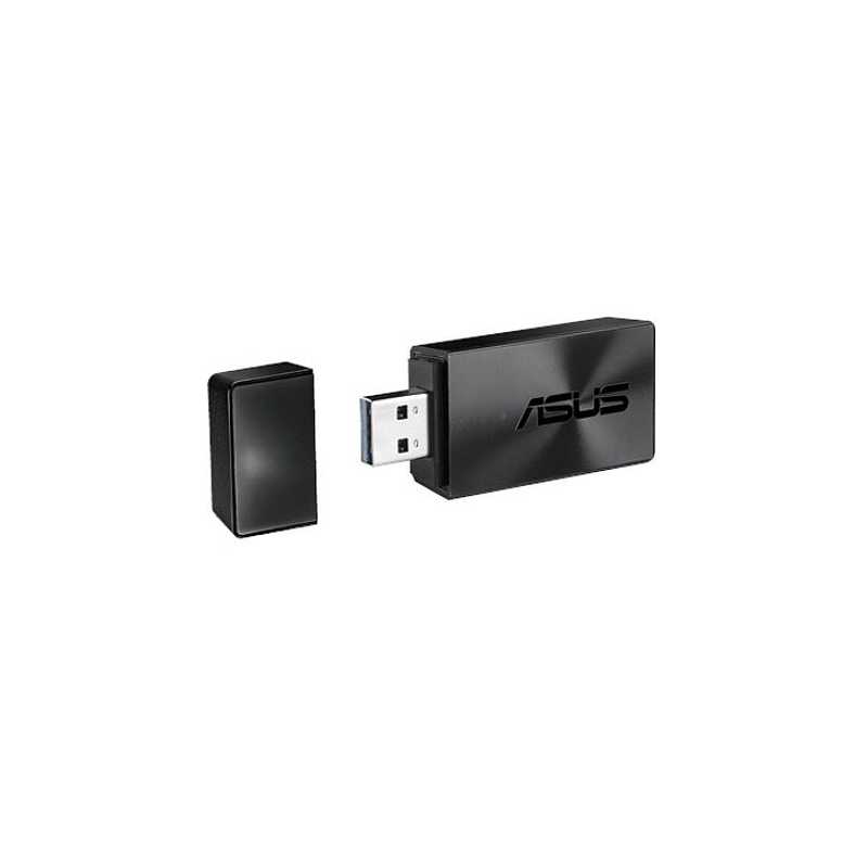 Asus (USB-AC54 B1) AC1300 (867+300) Wireless Dual Band USB Adapter, MU-MIMO, 256QAM, USB3