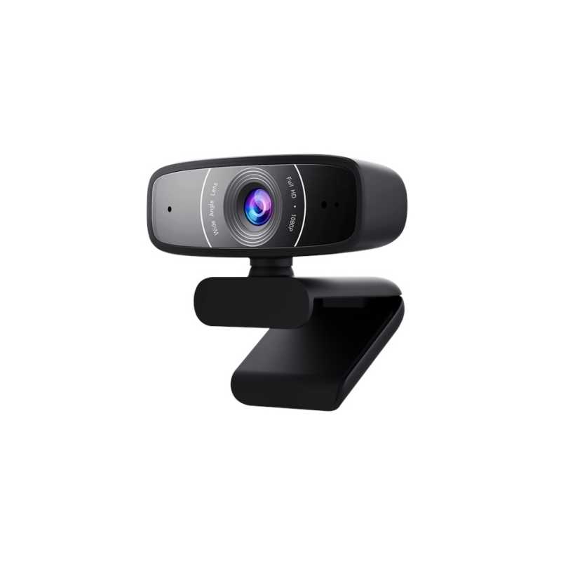 Asus Webcam C3 USB FHD Webcam with Beamforming Mic, 1080p, 30fps, 90° Tilt, 360° Rotation