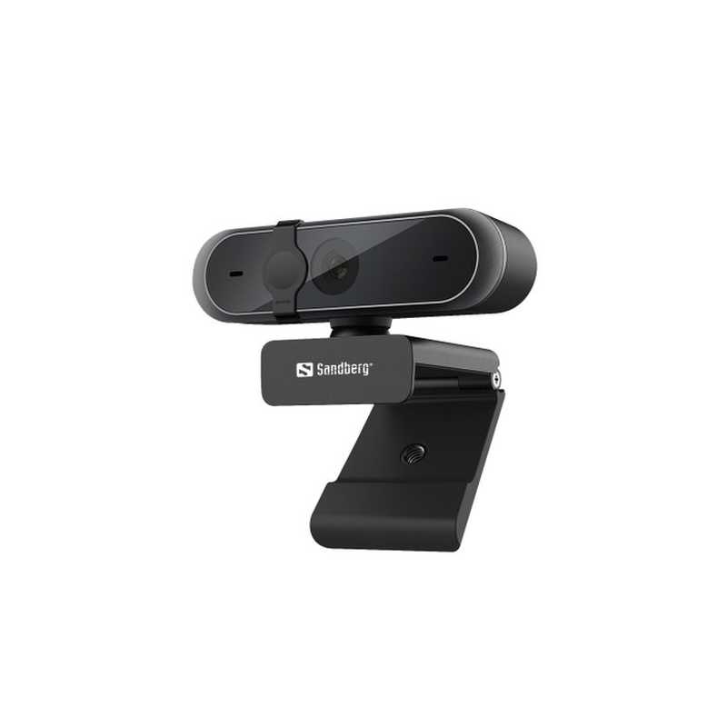 Sandberg USB FHD Webcam Pro, 5MP, Omni-directional Mics, HD Video Calling, Autofocus & Light Correction, 80° Viewing Angle, 5 Y