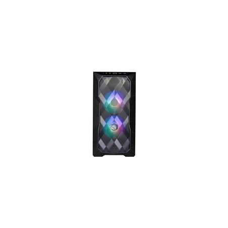 COOLER MASTER TD300 Mesh Case, Black, Mini Tower, 2 x USB 3.2 Gen 1 Type-A, Tempered Glass Side Window Panel, Polygonal FineMesh