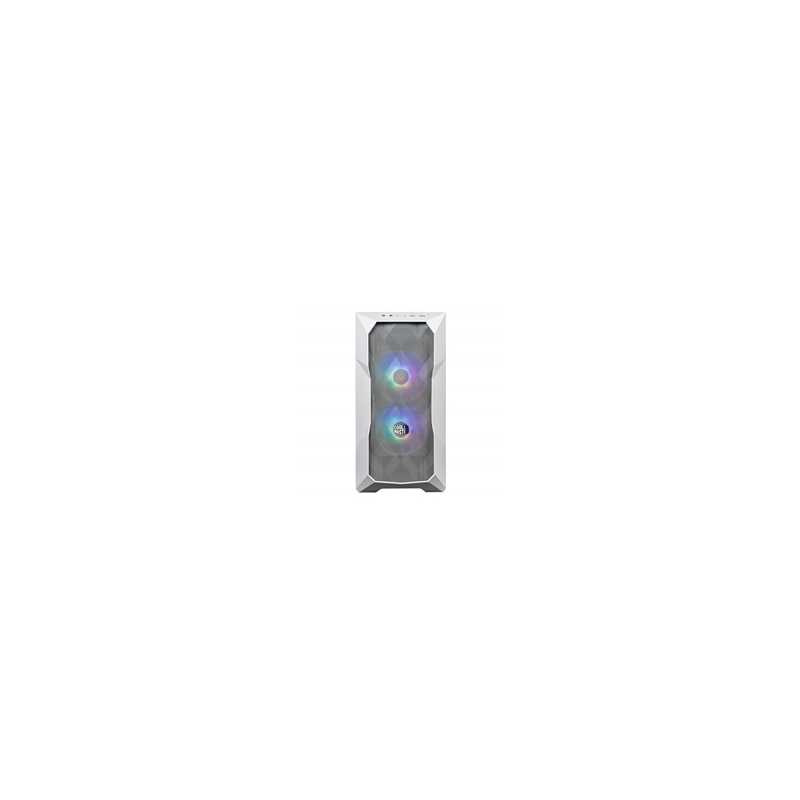 COOLER MASTER TD300 Mesh Case, White, Mini Tower, 2 x USB 3.2 Gen 1 Type-A, Tempered Glass Side Window Panel, Polygonal FineMesh