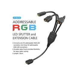 Akasa 0.5m Addressable RGB LED Splitter & Extension Cable