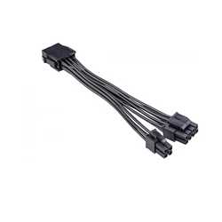 AKASA AK-CBPW22-15 Internal Power Adapter Cable, 8-Pin ATX PSU to 8+4 Pin ATX Motherboard Power, 0.15m, Black